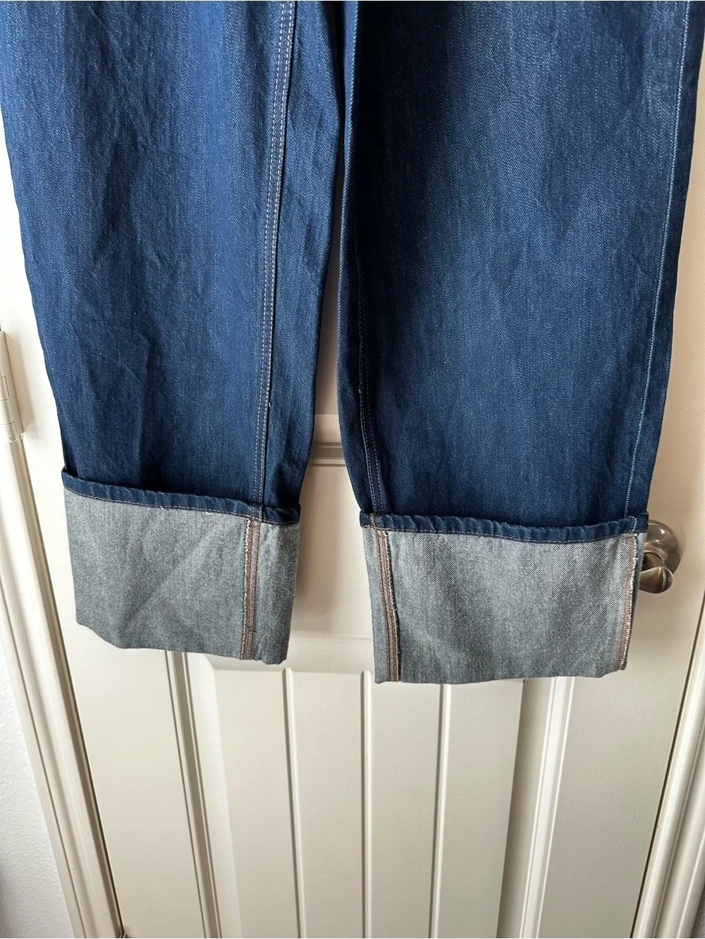 kate spade Blue Denim High-Rise Straight Leg CuffedJeans size 2